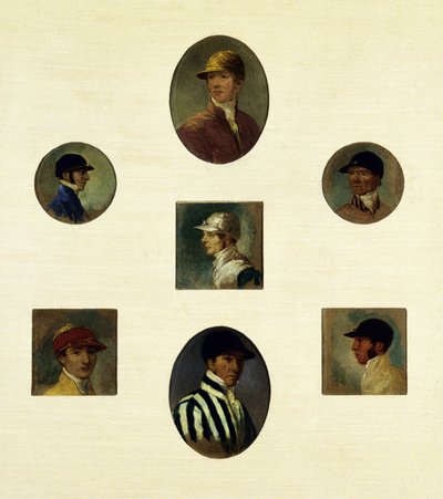Études de jockeys, vers 1830 - Abraham Cooper