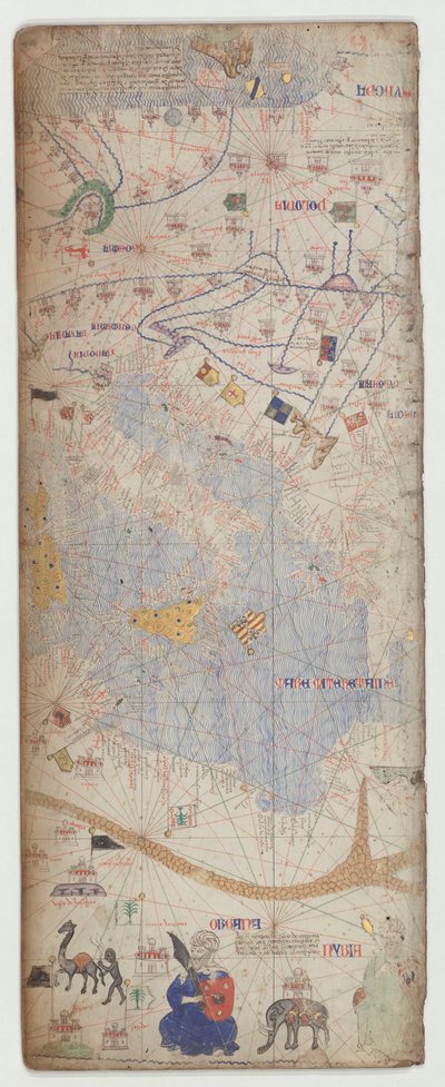 Atlas catalan, feuille 7, 1375 - Abraham Cresques