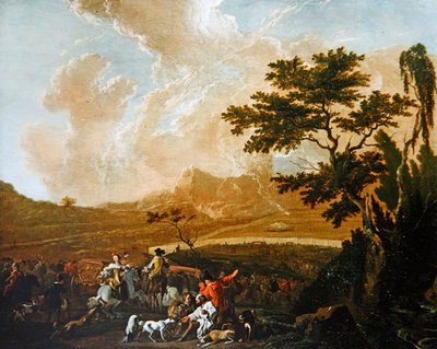 Une partie de chasse - Abraham Danielsz. Hondius