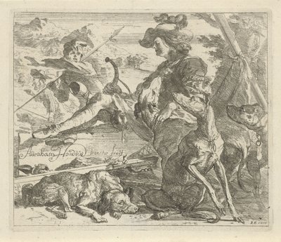Chasseur avec des chiens - Abraham Danielsz. Hondius