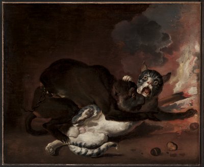 Le Singe et le Chat, probablement années 1670 - Abraham Danielsz. Hondius