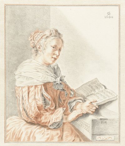 Dame au clavecin - Abraham Delfos