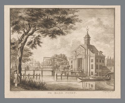 Vue sur la Marepoort à Leyde - Abraham Delfos