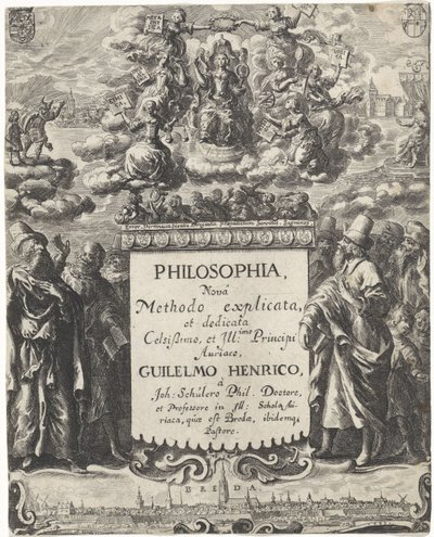 Allégorie sur la philosophie (Page de titre pour: Schuler, Johannes. Philosophi, 1663) - Abraham Dircksz. Santvoort