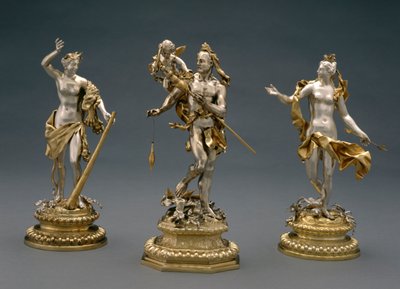 Hercule, Omphale et Vénus, c.1695-1700 (argent partiellement plaqué) - Abraham Drentwett