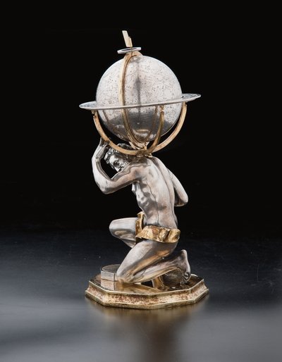 Deux globes terrestres et célestes exceptionnels, soutenus par Hercule et Atlas, Augsbourg, 1697-99 - Abraham Drentwett