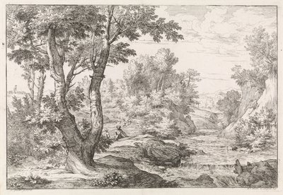 Paysage avec rivière - Abraham Genoels
