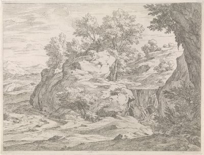 Paysage avec cascade (Paysages fluviaux) - Abraham Genoels
