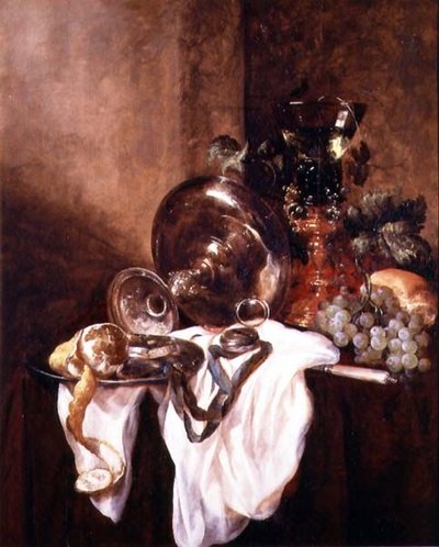 Nature Morte avec un Fruit et une Coupe en Argent - Abraham Hendricksz van Beyeren