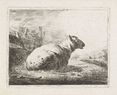 Mouton couché - Abraham Hendrik Winter