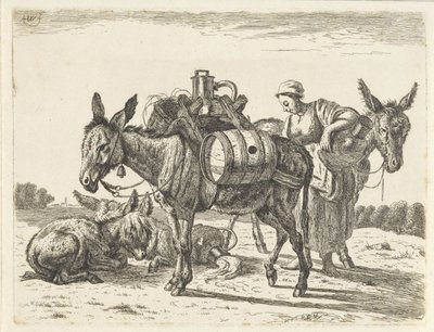 Ânes de bât - Abraham Hendrik Winter