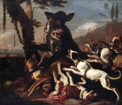 Chasse au sanglier - Abraham Hondius