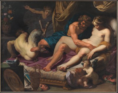 Hercule chassant Faunus du lit d