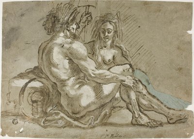 Le dieu de la rivière et la nymphe - Abraham Janssens