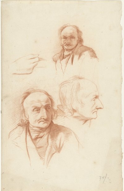Trois études de la tête d