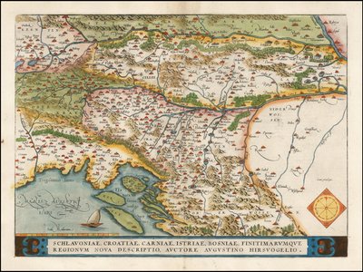 Carte des Balkans occidentaux de 1574 par Abraham Ortelius - Abraham Ortelius