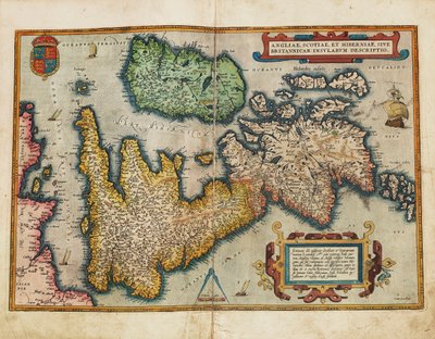 Angliae, Scotiae, et Hiberniae, sive Britannicar: Insularum descriptio (Angleterre, Écosse et Irlande, autrement connues sous le nom des Îles Britanniques) - Abraham Ortelius