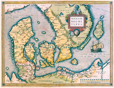 Danemark, sud de la Suède - Abraham Ortelius