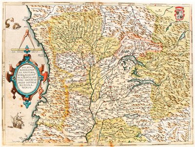 Ducatus Mediolanensis, Finitimarumq Regionu Descriptio Auctore Iooanne Georgio Septala Mediolanense Carte géographique du duché de Milan du "Theatrum Orbis Terrarum" par Abraham Ortelius - Abraham Ortelius