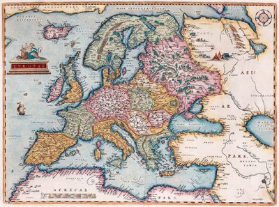 Europae De : Theatrum Orbis Terrarum, 1579 - Abraham Ortelius