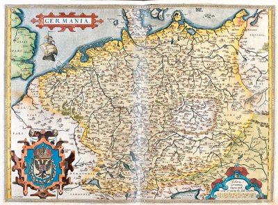 France (Région : Haute-Normandie, Picardie, Nord-Pas de Calais, Ile-de-France, Champagne-Ardenne, Lorraine, Alsace, Bourgogne, Franche-Comté, Rhône-Alpes), Belgique, Pays-Bas, Luxembourg, Allemagne, Pologne (Voïvodie : Poméranie occidentale, Poméranie, Lub - Abraham Ortelius
