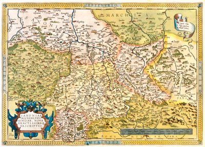 Allemagne (État : Basse-Saxe, Saxe-Anhalt, Brandebourg, Berlin, Hesse, Thuringe, Saxe, Bavière ), République tchèque (Région : Liberec, Bohême centrale, Prague, Ústí nad Labem, Plze , Karlovy Vary) - Abraham Ortelius