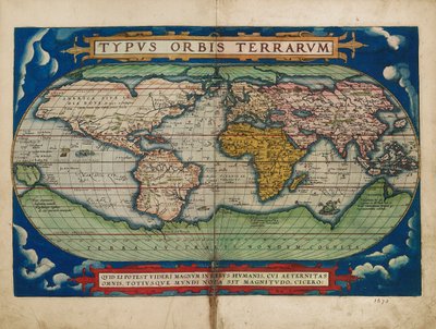 Image du globe terrestre - Abraham Ortelius
