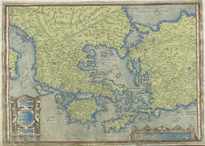 Carte de la Grèce - Abraham Ortelius