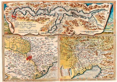 Larii Lacus Vulgo Tertorii Romani Fori Iulii. Carte géographique du nord de l