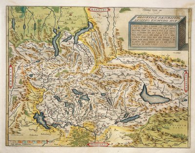 Carte de la Suisse, du Theatrum Orbis Terrarum par Abraham Ortelius - Abraham Ortelius