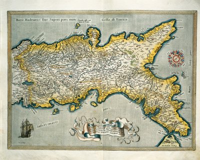 Carte du Royaume de Naples, Italie, du Theatrum Orbis Terrarum par Abraham Ortelius - Abraham Ortelius