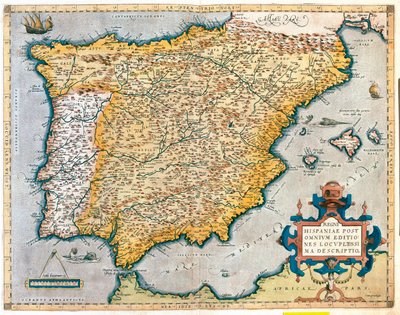 Espagne, Portugal - Abraham Ortelius