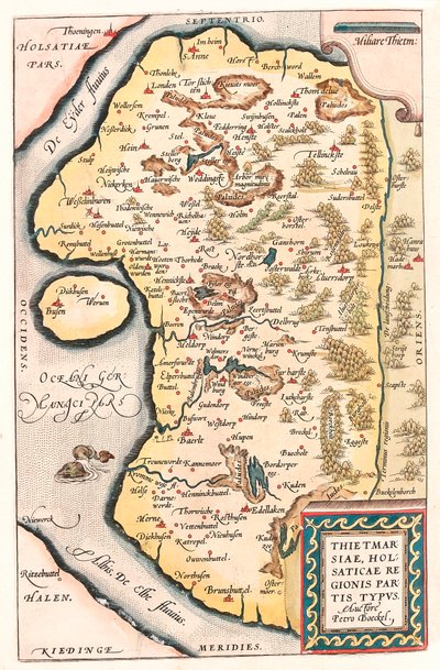 Thietmarsiae, Holsaticae regionis parties typus Carte géographique du nord de l