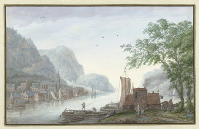 Paysage montagneux avec vue sur un village au bord d