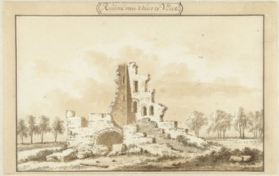 Ruine de la maison à Vliet, dans la Lopikkerwaard - Abraham Rademaker