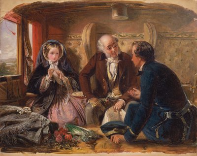 Première classe-La rencontre. Et à la première rencontre aimée., 1855 - Abraham Solomon