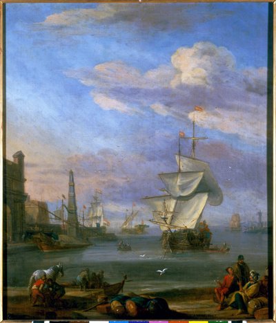 Un port hollandais, peinture d