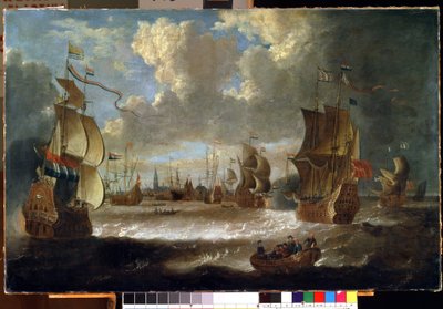 Navires dans un lagon - Abraham Storck