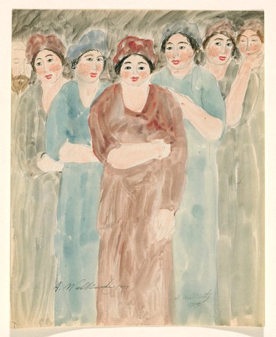 Femmes debout - Abraham Walkowitz