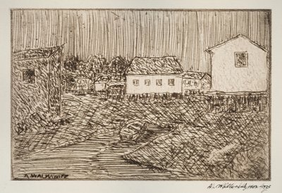 Scène de rue, bâtiment ou portrait, 1902-1905 - Abraham Walkowitz