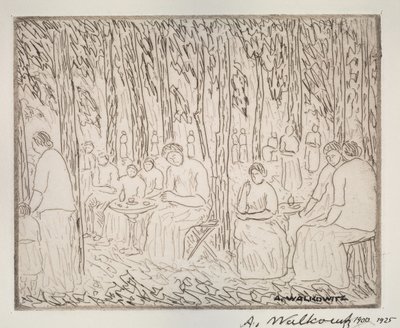 Sous deux arbres - Abraham Walkowitz