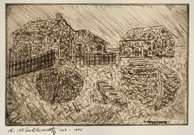 Sans titre, une des six gravures - Abraham Walkowitz