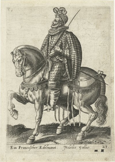 Noble français à cheval - Abraham de Bruyn (attributed to)