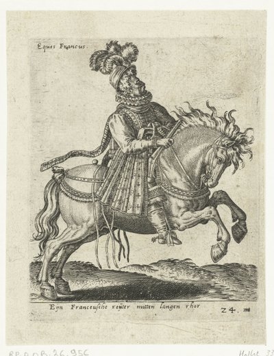Cavalier français avec pistolet - Abraham de Bruyn (attributed to)