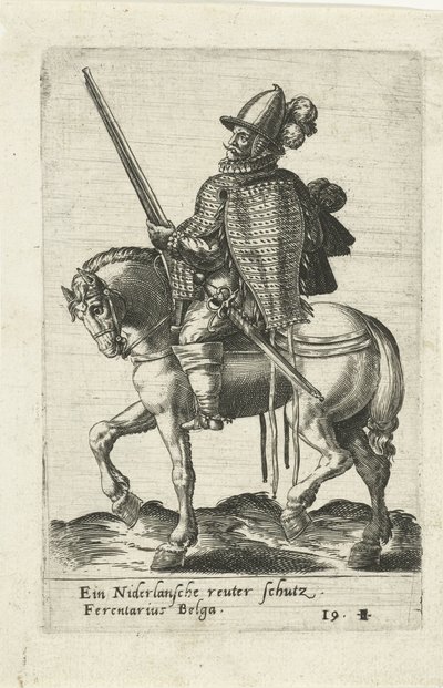 Cavalier néerlandais avec fusil - Abraham de Bruyn (attributed to)