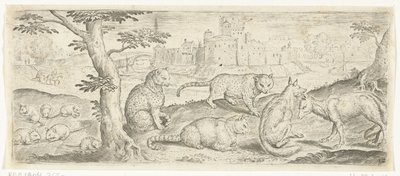 Ratten, katten en vossen, Animaux (titre de la série) - Abraham de Bruyn (possibly)