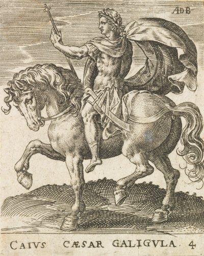 Caius César Caligula des Douze Césars à cheval, vers 1565-1587 - Abraham de Bruyn
