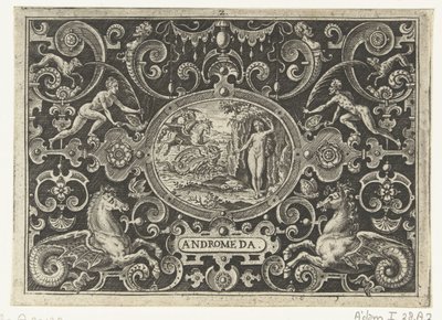 Cartouche : Persée libère Andromède - Abraham de Bruyn