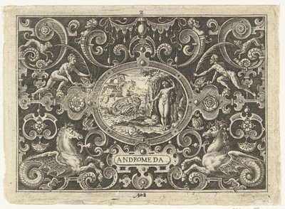 Cartouche : Persée libère Andromède - Abraham de Bruyn