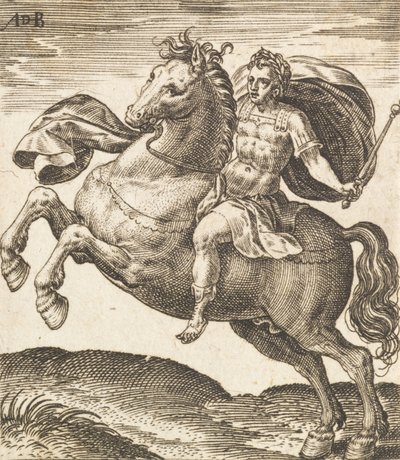 Domitien de Douze Césars à cheval - Abraham de Bruyn